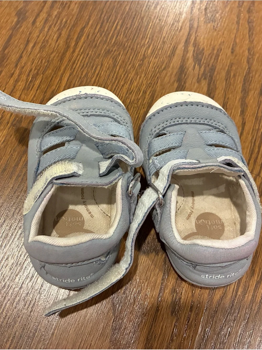 Stride Rite Light Gray Baby Fisherman Sandals